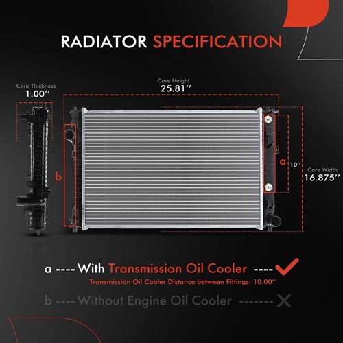 A-Premium Radiator & Cooling Fan Assy Kit for Ford Fusion Mercury Milan ...