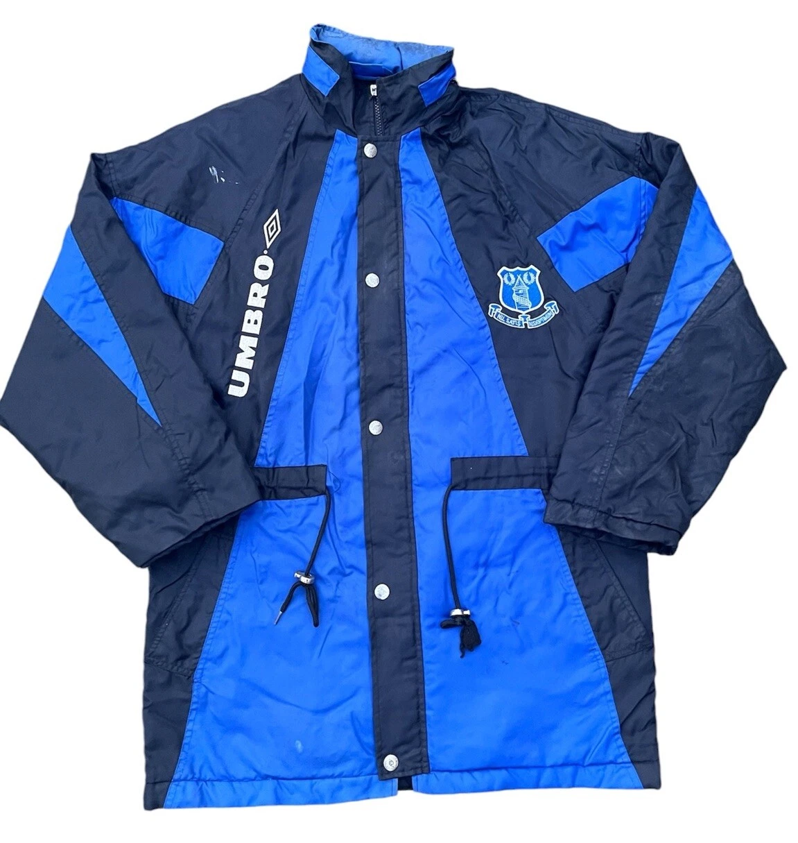 COACH Giacca Cappotto Everton 1992 1993 Vintage Umbro Football Manager Small