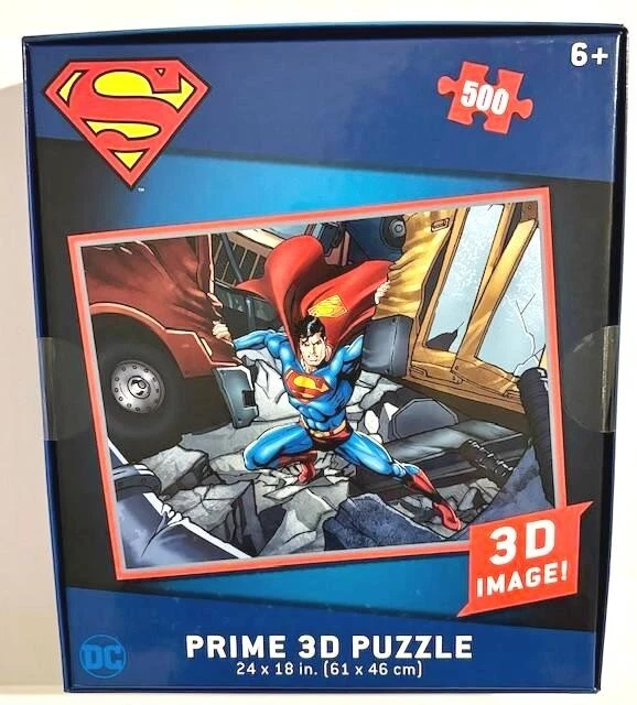 3D Puzzle Lenticular Superman 500-piece Puzzle 24" x 18" NIP - Image 2 of 2