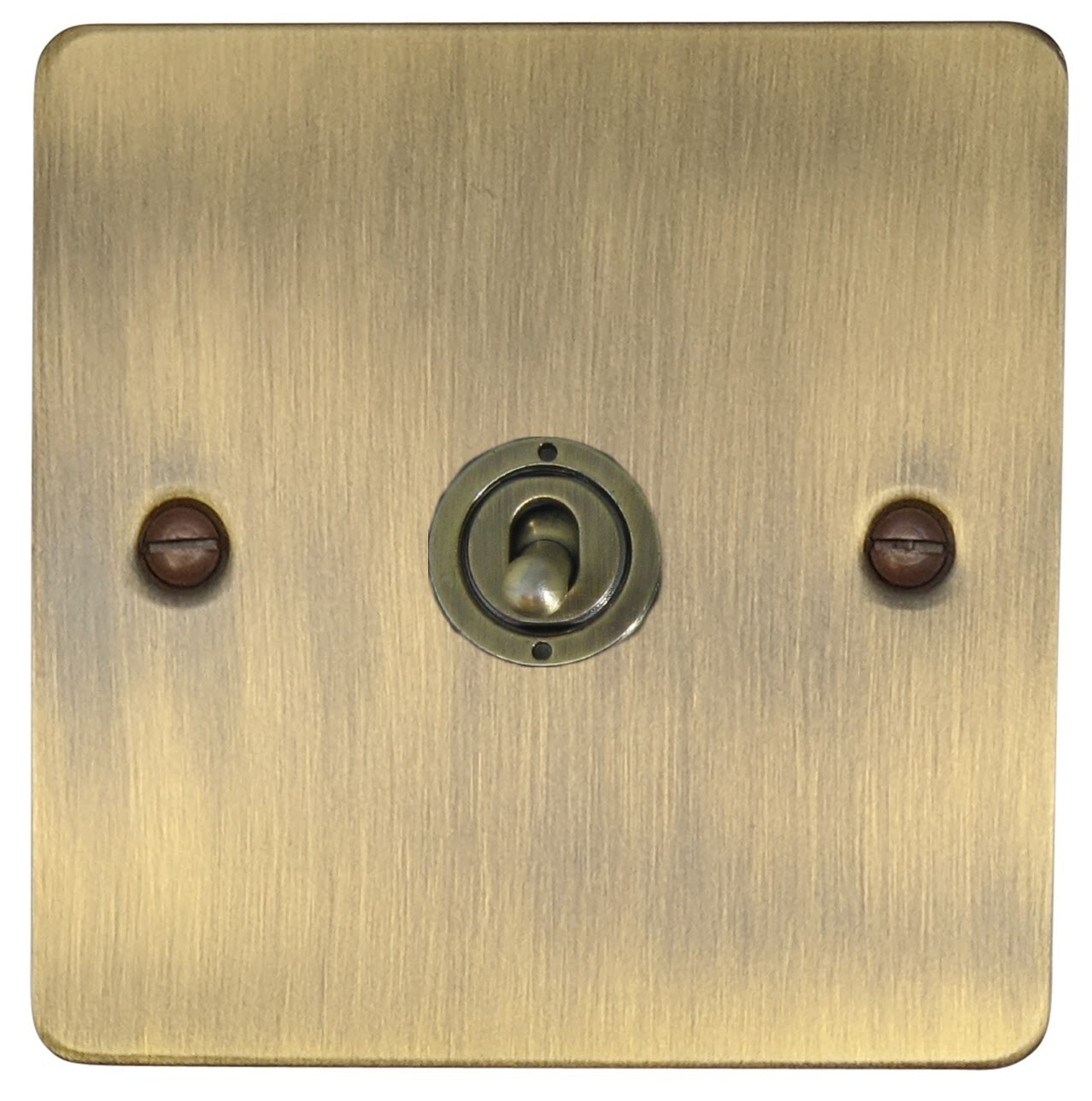 G&H FAB385-AB Flat Plate Antique Brass 1 Gang Intermediate Toggle Light Switch