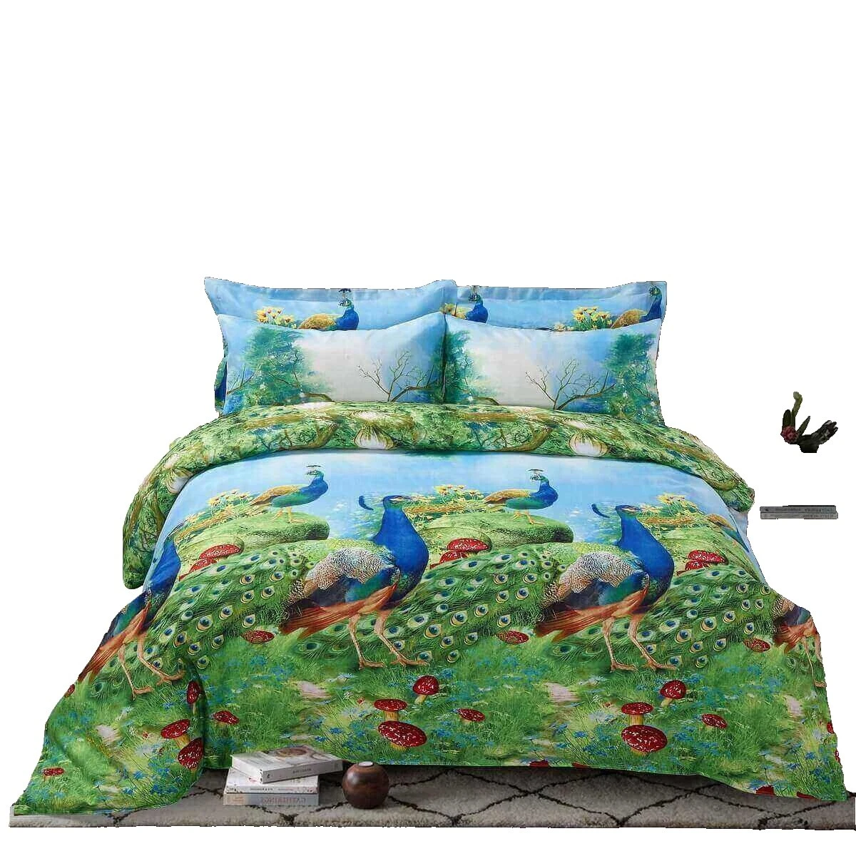 Queen multicolor con ilustraciones Fundas de edredón y Juegos de Cama