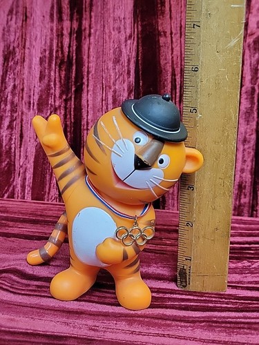 Hodori Tiger 1988 Seol Olympic Mascot Figurine PVC Flocking Figure 5.5" Korea - Picture 19 of 19