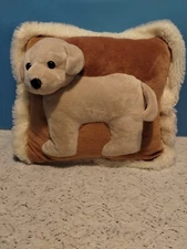 JAAG Yellow Lab 3D Pillow Plush - Yellow Labrador Dog Puppy Huggable 13"x11"x4"