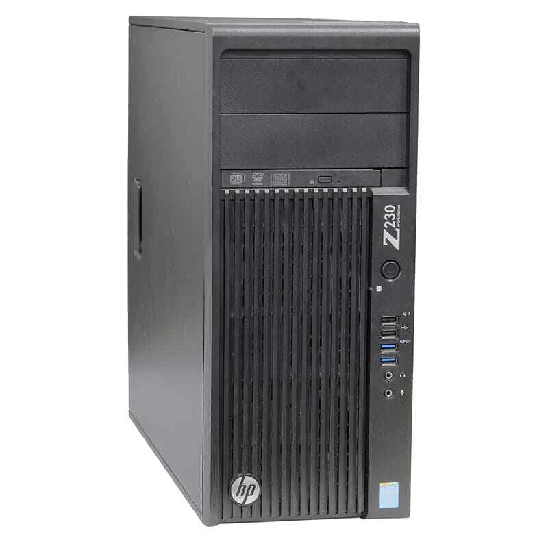 HP Z230 Gaming Tower Core i5 AMD RX460 16GB 2TB+256GB SSD Win 10 Pro WIFI DVD - Image 2 of 4