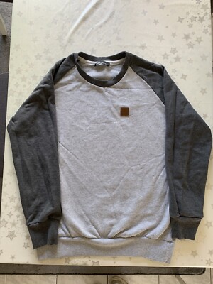 Amaci & Sons Pullover Herren Grau Sweatshirt College Basic | Gr. XL
