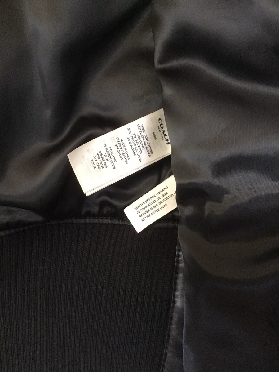 Coach Officer Jacket Black leather New Retail $1,500. | eBay