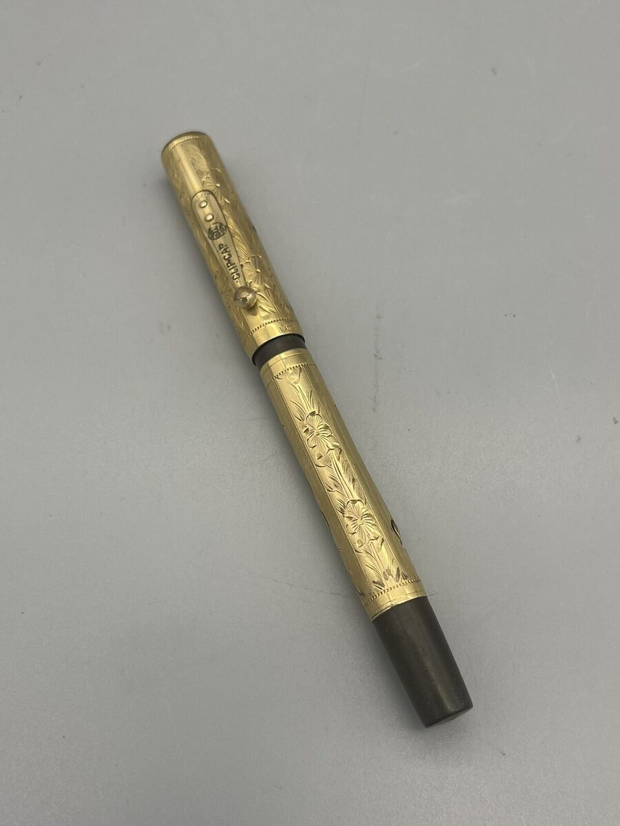 Waterman Ideal Fountain Pen 0554 18k gold-plated and 14k Nib Waterman Ideal Fountain Pen 0554 18k gold-plated and 14k Nib