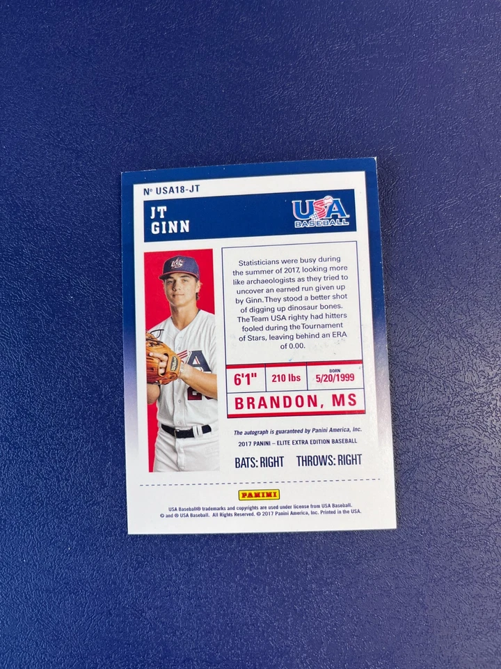 2017 Contenders USA JT J.T. Ginn Auto /100 New York Mets - Image 2 of 2