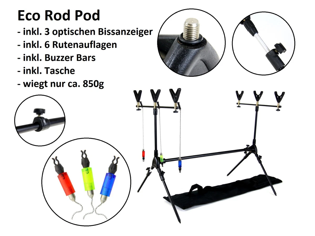 Cormoran Pro Carp Gun Pod Rod Pod Dreibein 360° Rutenständer Alu