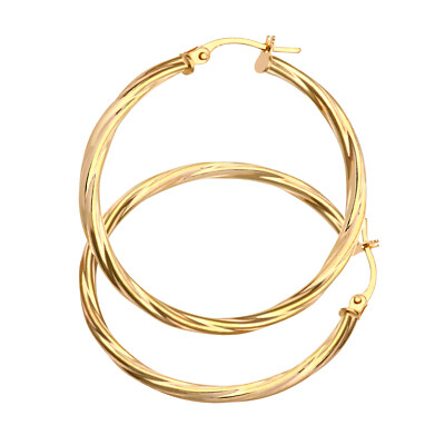 Creolen 9 kt Gelbgold 3 cm Durchmesser von Citerna