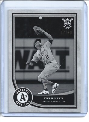 Khris Davis-2018 Topps Big League Baseball Black & White #58 (7/50)