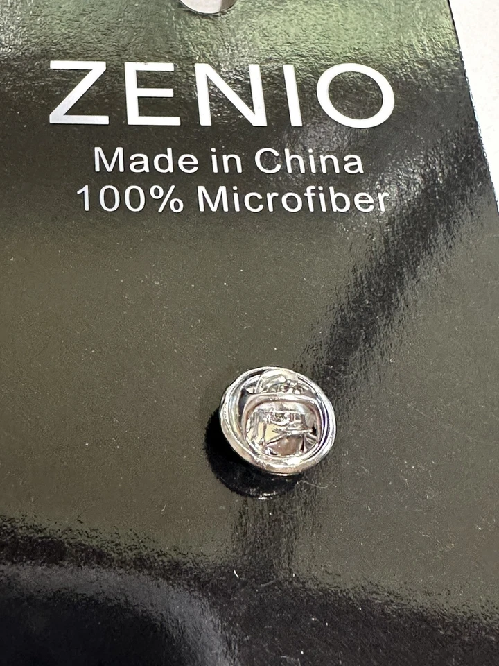 Prendedor de solapa floral para hombre tela turquesa flor 100 % microfibra marca Zenio Foto 4 de 4