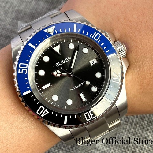 BLIGER Sunburst Grey NH35A MIYOTA PT5000 Men Watch Automatic Movement SEA - Picture 45 of 68