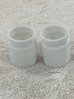 Vintage Two Milk Glass Jar 3.5 X 5 Inches Diameter Hobnail Patterned