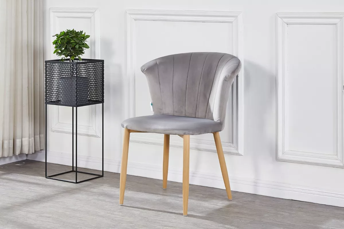 Elsa Crushed Velvet Scallop Shell Chair Soft Comfort Dining Chair Furniture Home