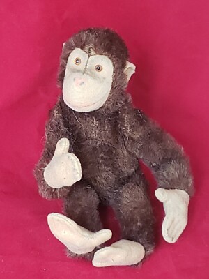 Vintage Steiff jouet mohair Jocko chimpanzé singe assis avec