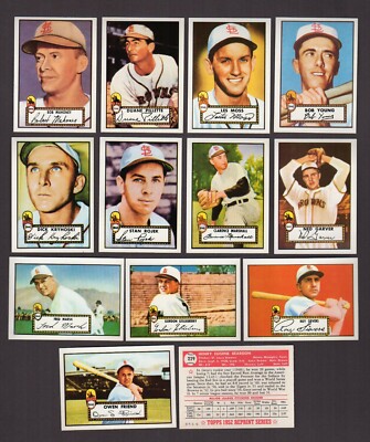 1952 ST. LOUIS BROWNS Topps Official Baseball REPRINT Team Set 