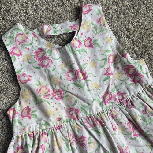 Vintage Carter's Girls 5T White Floral All Over Print Flowers Dress - Picture 2 of 8