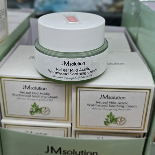 JM Solution ReLeaf Mild Acidic Wormwood Soothing Cream 50ml+Ampoule 50ml Set - Picture 11 of 18