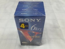 NEW 4 Pack of SONY T-120VL 6hrs EP Premium Grade SEALED BLANK VHS Video Tapes
