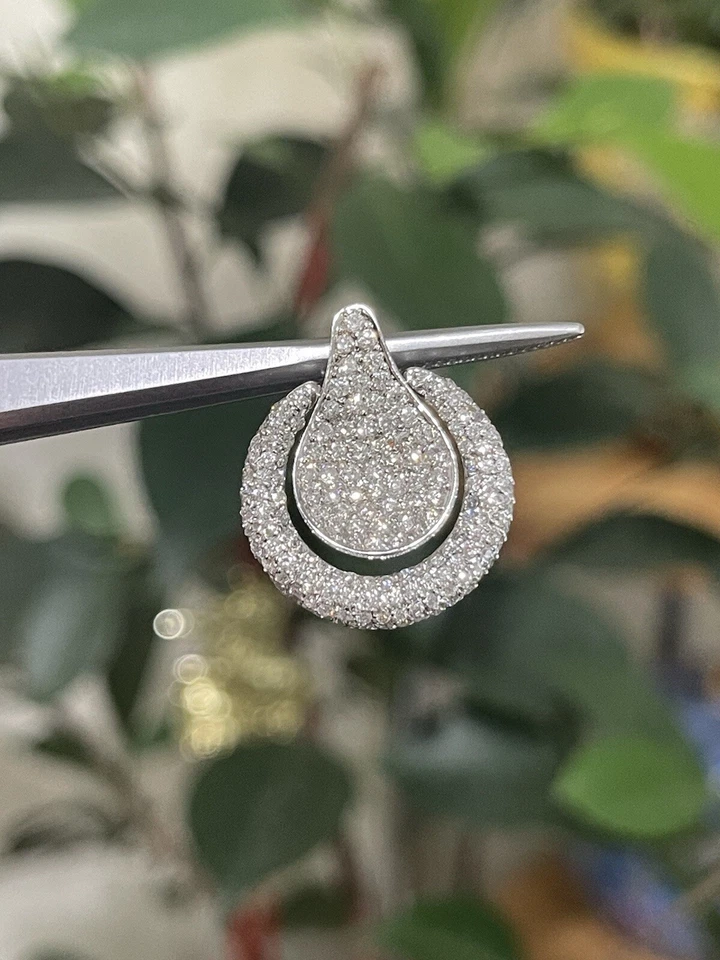 Pingente de diamante ouro 18K W 1,2 quilate 💎 - Imagem 2 de 4