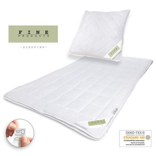 4 Jahreszeiten Steppdecke Komplettset Bettdecke 135x200cm Kissen 80x80cm 1000gr - Bild 2 von 10