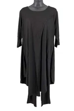Attitudes by Renee Split Front Tunic and Pants Set Black