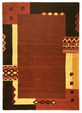 Nepal Teppich | Schurwolle | Bordüren Teppich | Teppich mit Rand | Florida