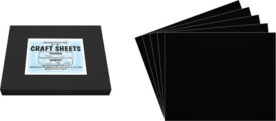 Black Flex Plasticard Polystyrene Craft Sheets - 8''x10'' - .040'' thick - 25 Pack