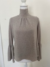 Anthropologie Amadi Turtleneck Blouse Long Sleeve boho hippie chic Made In USA