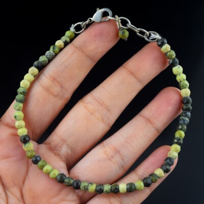 Brillantester Gepard Jaspis toller Schliff 37,00 kt Perlenarmband VK 36 E575