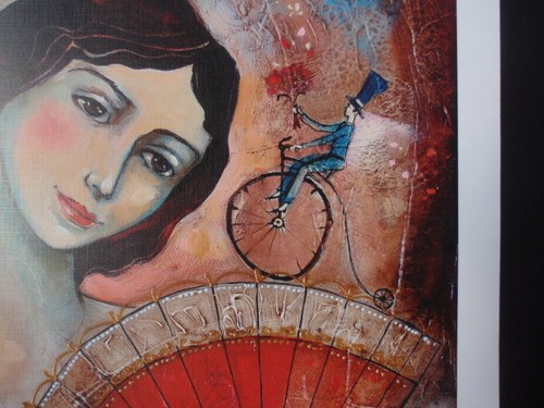 Cuban Art Poster LONGINA by CARLOS GUZMAN / Artwork by Famed Havana Cuba Painter - Picture 3 of 4