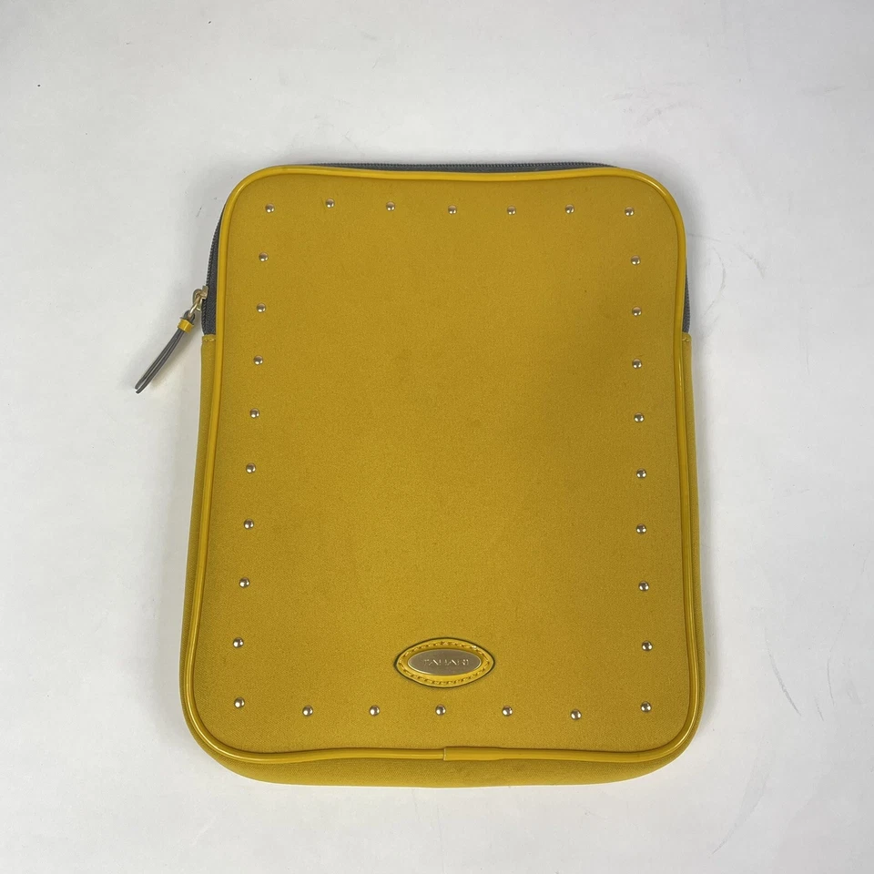 Tahari Zippered Tablet Case In Yellow With Gold Hardware                         - Image 2 of 4