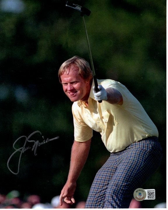 Jack Nicklaus Autographed Signed PGA 8x10 GOLF photo Beckett BAS 