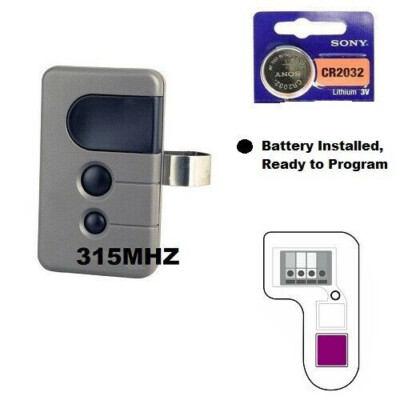 Chamberlain Replacement Garage Door Opener Visor Remote For Purple Learn Button