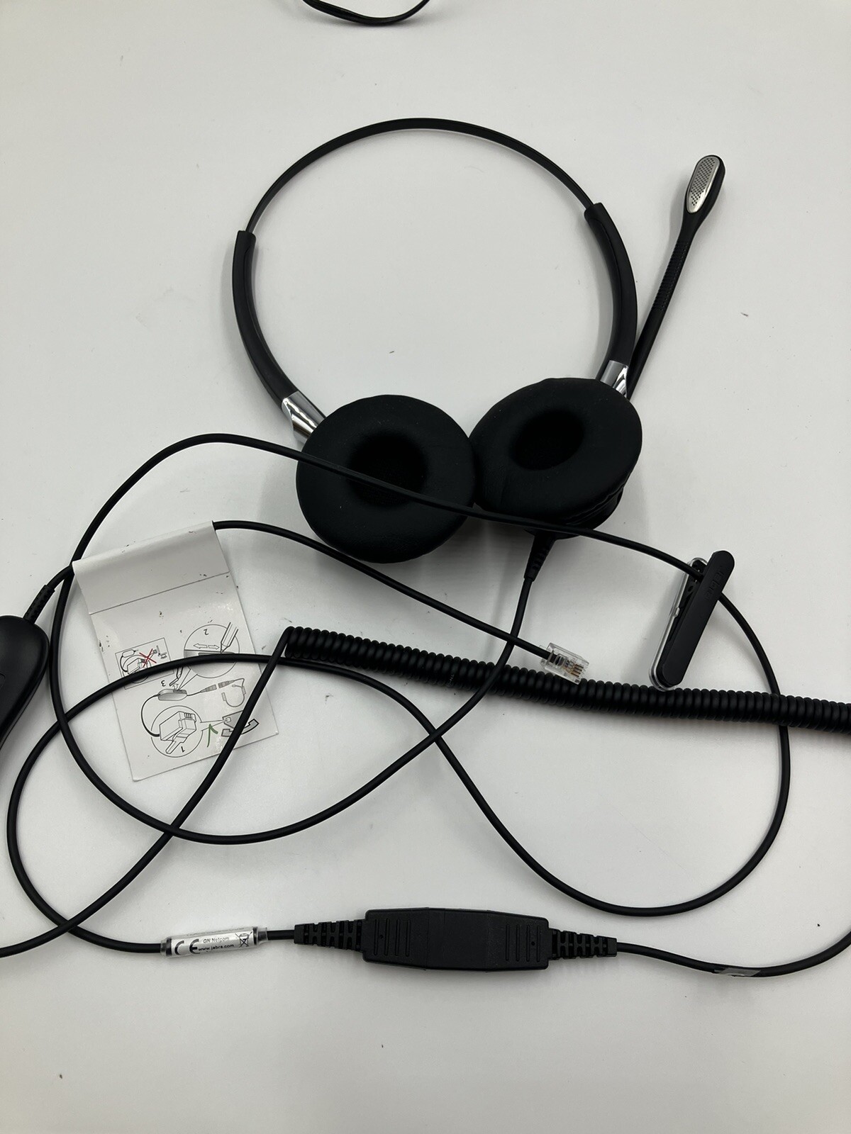 Jabra BIZ 2400 II Duo NC IP with GN1200 Cable Duo QD & Plantronics Duo