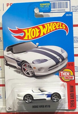 2017 HOT WHEELS DODGE VIPER RT/10, WHITE, #9/10 THEN AND NOW, #340/365