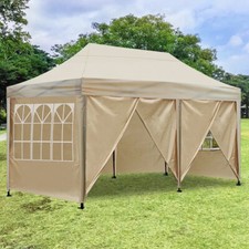 Image of 3M×6M Heavy Duty Pop Up Gazebo Waterproof Marquee Outdoor Canopy Tent W/ 6 Sides