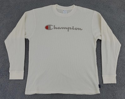 Champion Waffle Knit Shirt Mens Extra Large Thermal Long Sleeve 