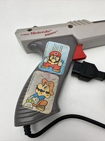 NES Console 2 Controllers - Zapper & Mario Bros./Duck Hunt Tested No Power Cord