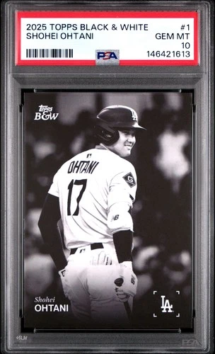 2025 TOPPS BLACK AND WHITE 1 SHOHEI OHTANI GEM MINT DODGERS PSA 10 1613