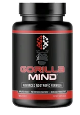 NEW Sealed Gorilla Mind Smooth Supplement 150 Caps Cognitive Support Exp. 8/26