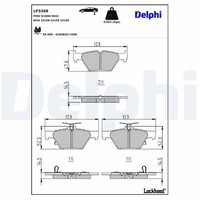 Delphi Bremsbelagsatz, Scheibenbremse LP3268 FüR Subaru