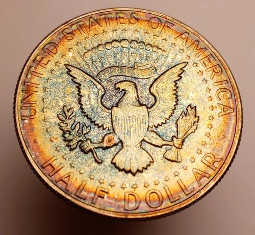 1966 SMS Kennedy Half Dollar - Uncirculated - Toned