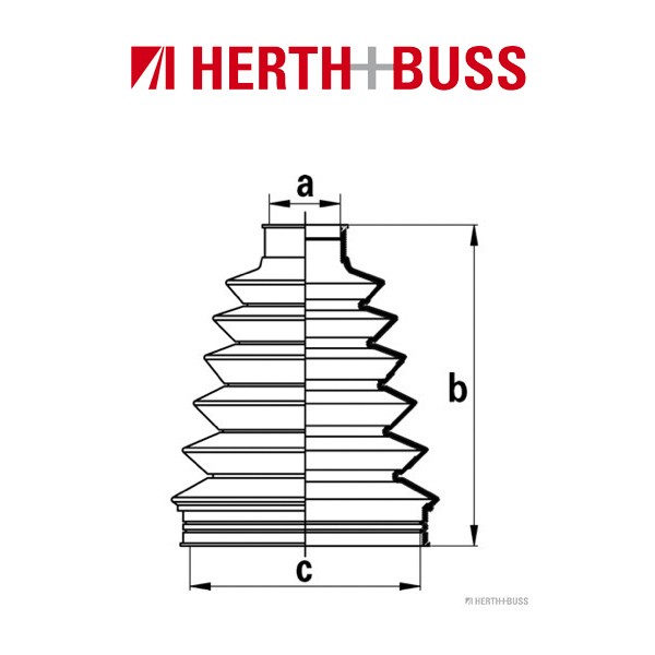 Herth+Buss Jakoparts Achsmanschetten Satz FüR Honda Mitsubishi Vorne Radseitig-image