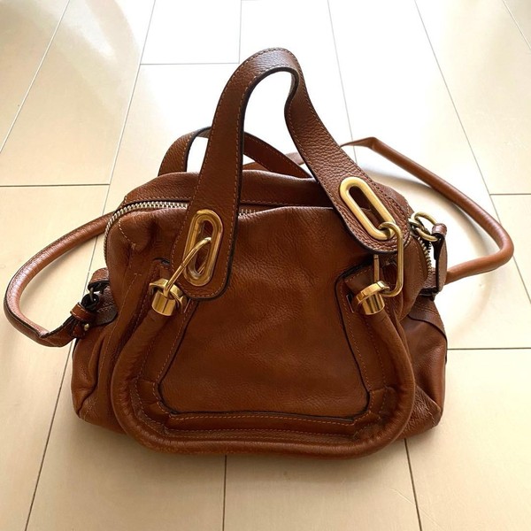 Chloe Paraty Small Bag Brown Leather Handbag Shoulder Bag