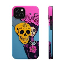 Marigold Skull Rose Catrina Phone Case
