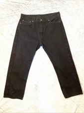 Levis Jeans 505 38x32* Black Wash Regular Fit Straight Leg Denim
