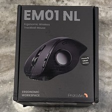 ProtoArc EM01 NL Ergonomic 2.4G Wireless Trackball Mouse Gray Bluetooth