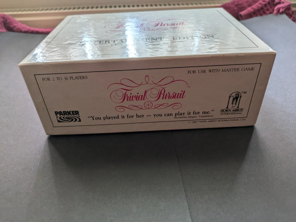 Vintage Trivial Pursuit - Entertainment Edition - 1987 Pre Owned See Photos - Image 4 of 4